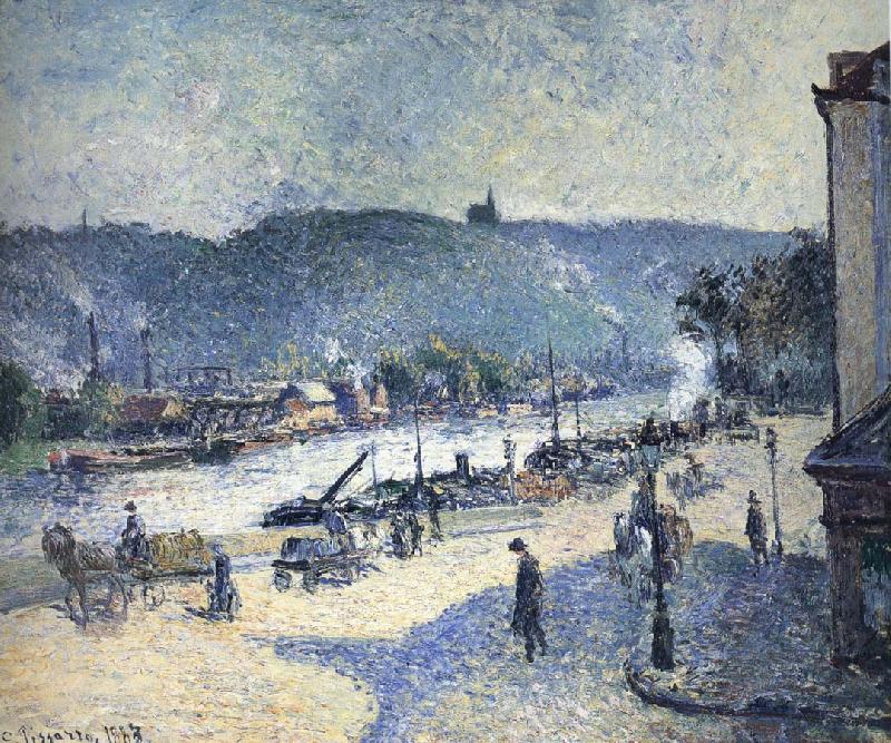 Camille Pissarro Rouen A Bend in the River oil painting picture
